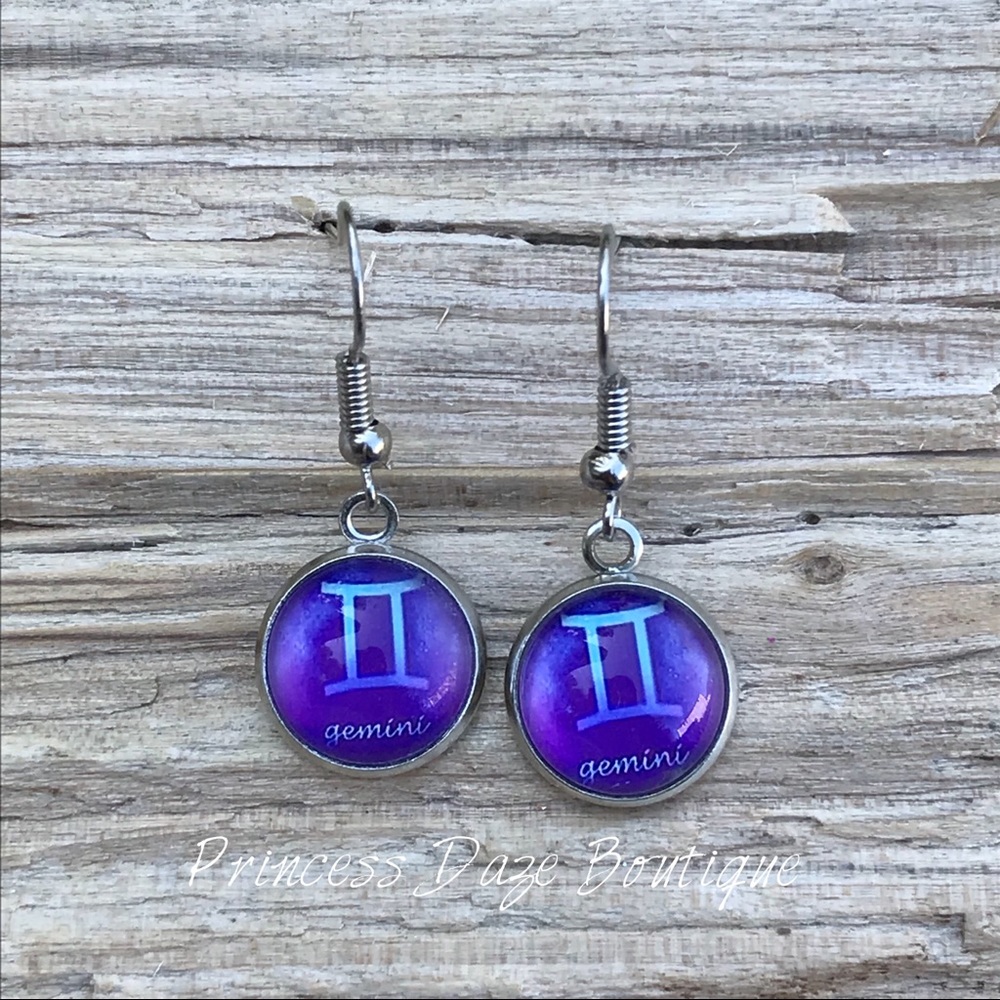 Gemini ♊️ Zodiac Sign Dangle‎ Earrings